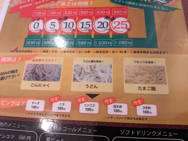 麺の種類